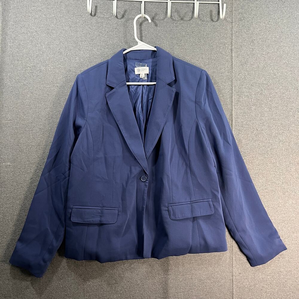 Candace Cameron Bure Regular Blazer Velvet Blue Size Medium
